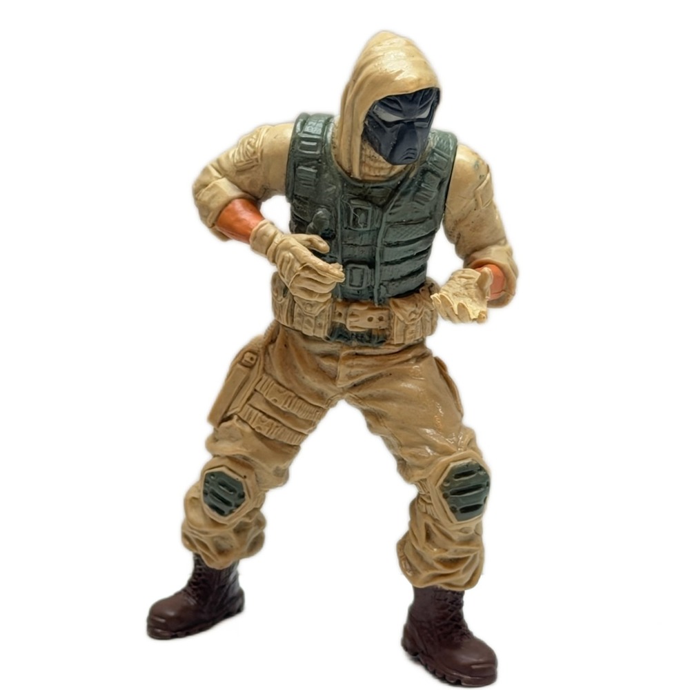 Lanard The Corps! Tactical Soldier Action Figure 3.75" Tan Hooded Masked